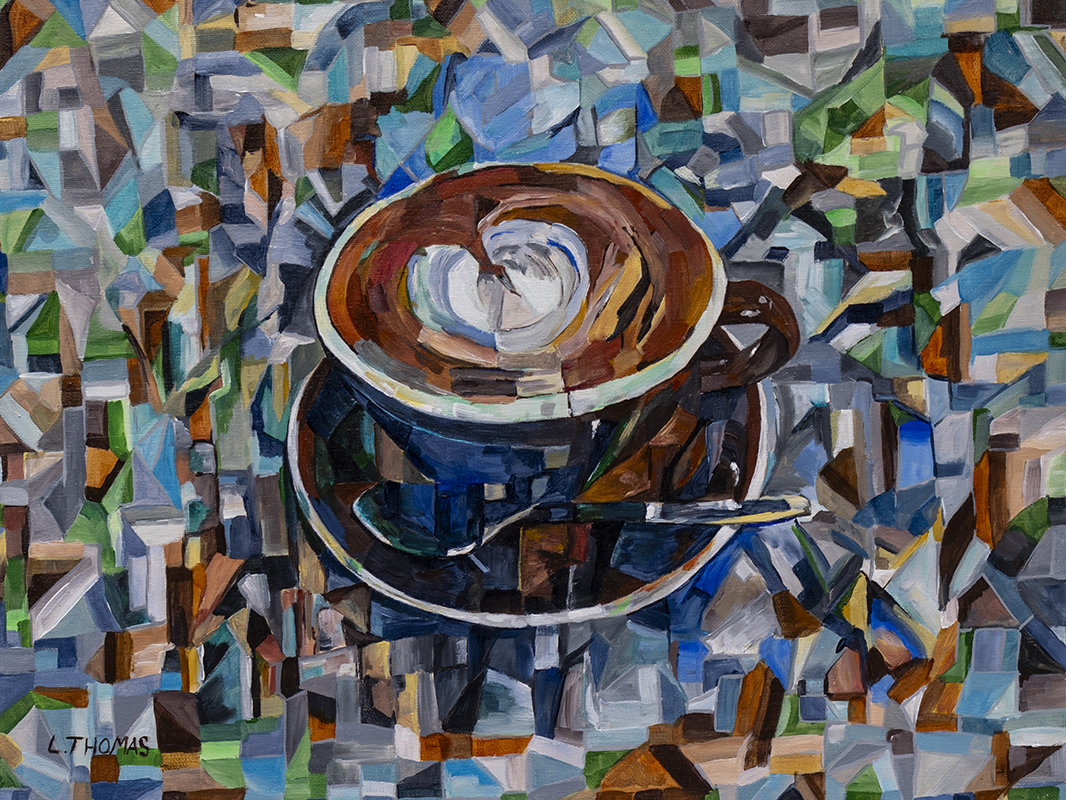 Flat white and sea glass